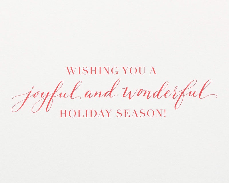 Papyrus Elegant Christmas Card with Red Poinsettia, Perfect for Anyone (Wonderful Holiday) - Image 3